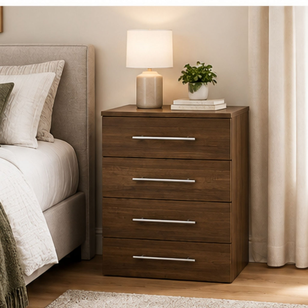 Modern Multi-Drawer Bedside Chest
