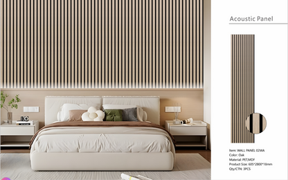 Acoustic Slat Wall Panel | Soundproof Wood Wall Panels 280cm(1 pack/ 4 pcs)