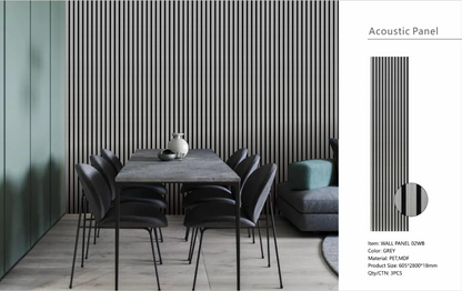 Acoustic Slat Wall Panel | Soundproof Wood Wall Panels 280cm(1 pack/ 4 pcs)