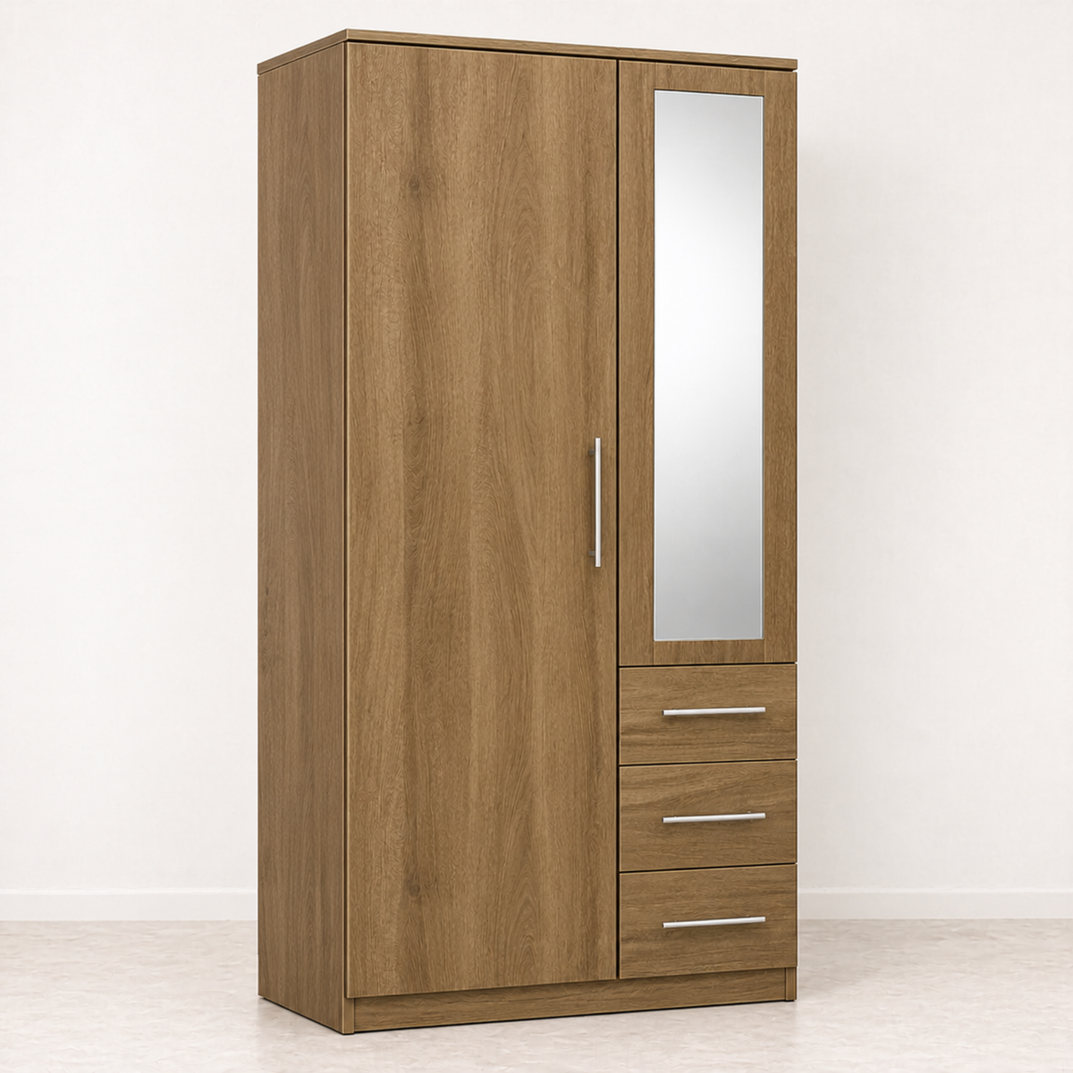 Modern Combi Robe Wardrobe with Mirror & Storage Drawers