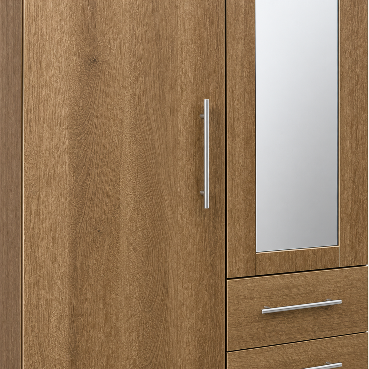 Modern Combi Robe Wardrobe with Mirror & Storage Drawers