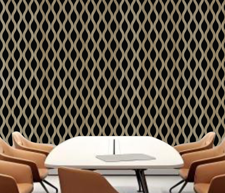 Wavy Acoustic Slat Wall Panel | Soundproof Wood Wall Panels 240cm (1 pack/4 pcs)