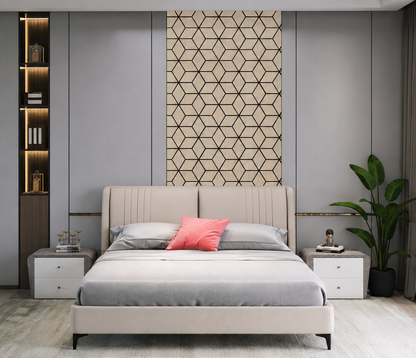 Acoustic Wall Panel with Mandala Pattern - 240cm (1-Pack/4 pcs)
