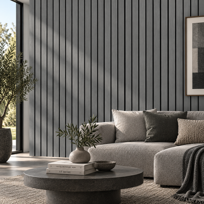 Acoustic Wall Panel - 5cm Slat Design - 240cm (1-Pack/4 pcs)