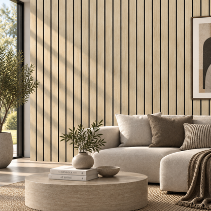 Acoustic Wall Panel - 5cm Slat Design - 240cm (1-Pack/4 pcs)