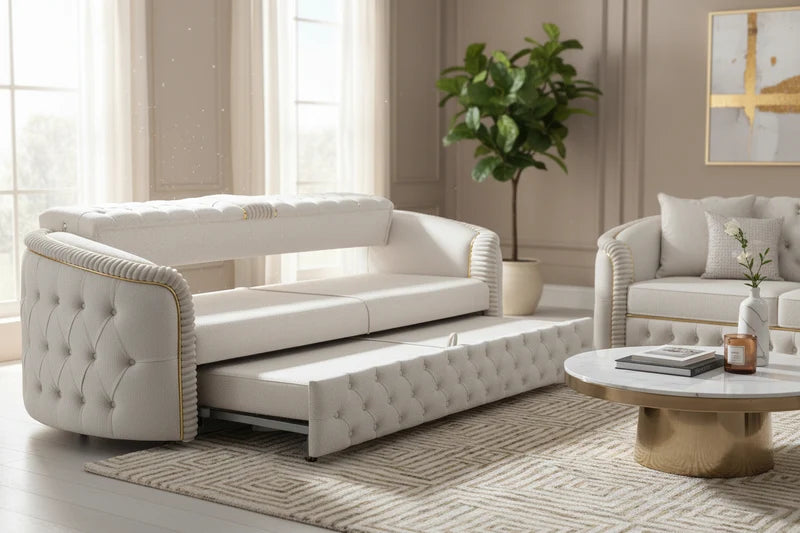 Luxurious Convertible Fabric Sofa Bed | 2 & 3 Seater