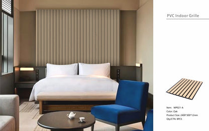 Acoustic Wall Panel - Slim Slat Design - 30 x 240cm (1-Pack/8 pcs)