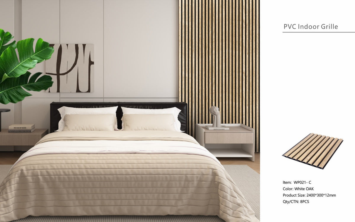Acoustic Wall Panel - Slim Slat Design - 30 x 240cm (1-Pack/8 pcs)