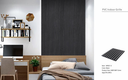 Acoustic Wall Panel - Slim Slat Design - 30 x 240cm (1-Pack/8 pcs)