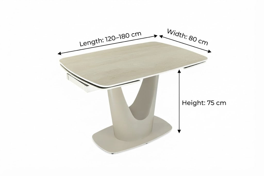Tina Extending Beige Dining Table