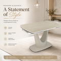 Tina Extending Beige Dining Table