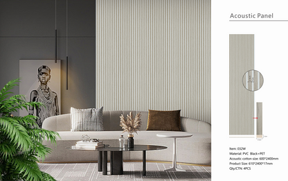 Acoustic Wall Panel - Premium Slat Design (1-Pack / 4 pcs)