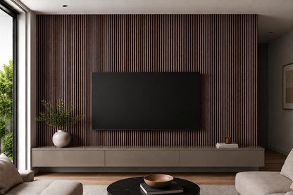 Acoustic Slat Wood Wall Panel | 1-Pack (4 pcs)