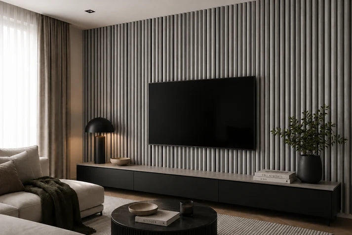 Fluted Acoustic Slat Wood Wall Panel | 1-Pack (4 pcs)