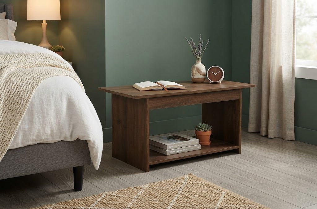 Modern Wooden Coffee Table with Lower Shelf | Living Room Furniture