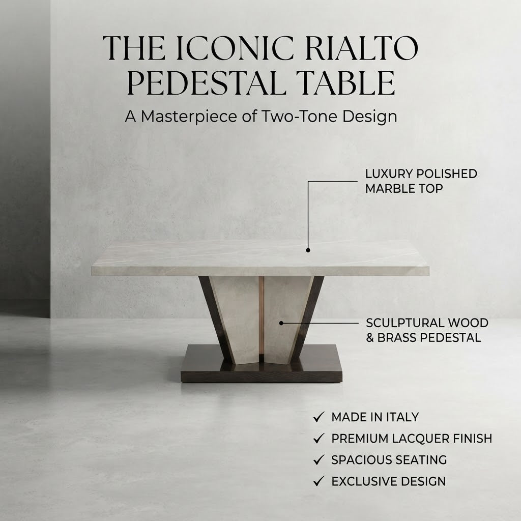 Felix Italian Two-Tone Clay and Bronze Gloss Coffee Table