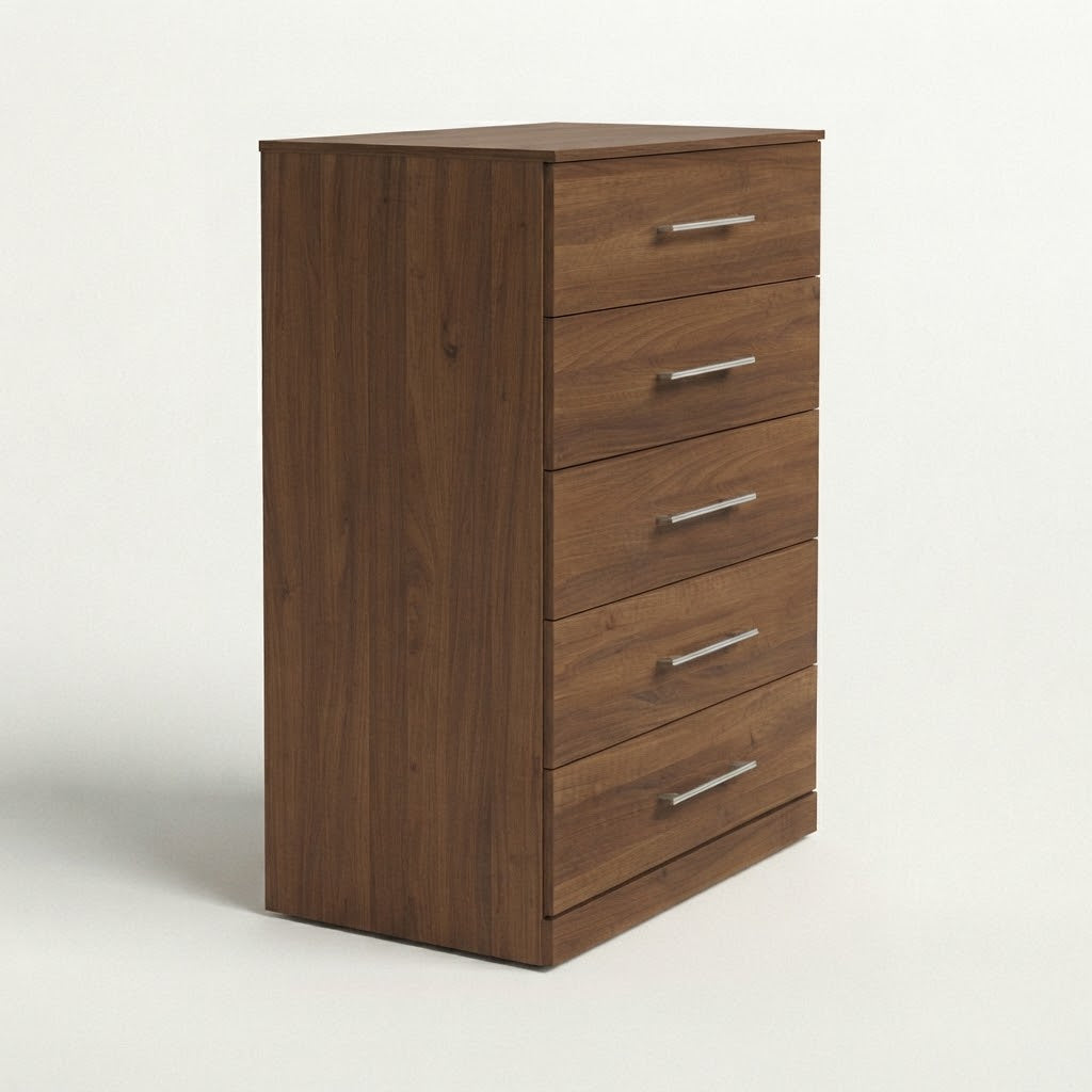 Budget 5-Drawer Tallboy Dresser, Bedroom Storage Cabinet