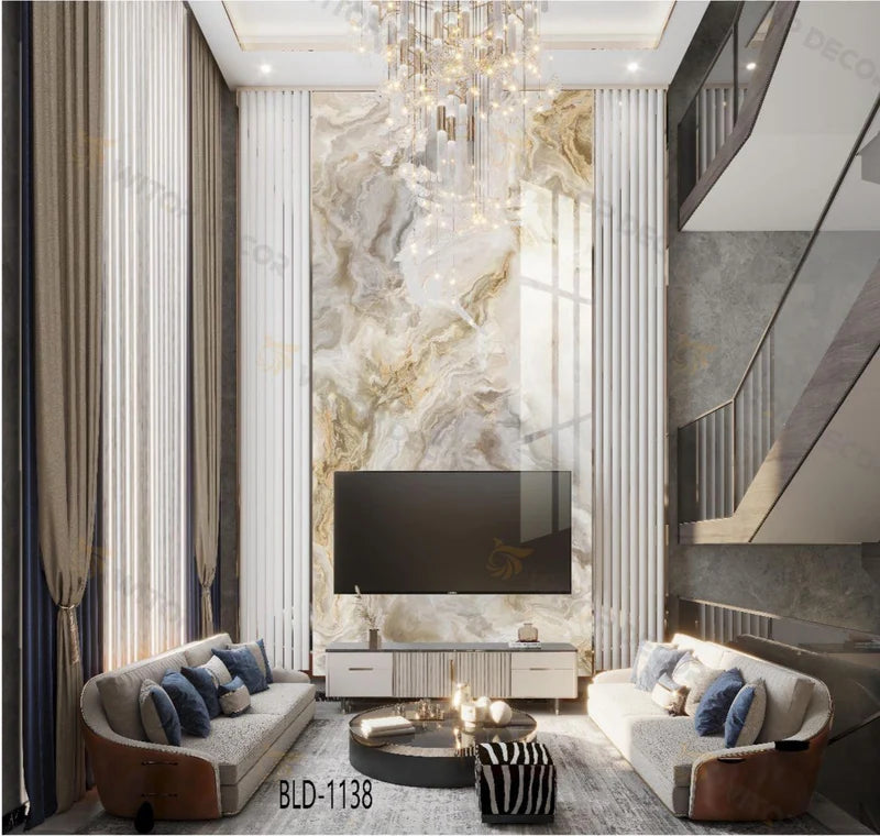 Luxurious 3D PVC Marble Sheet Wall Panel