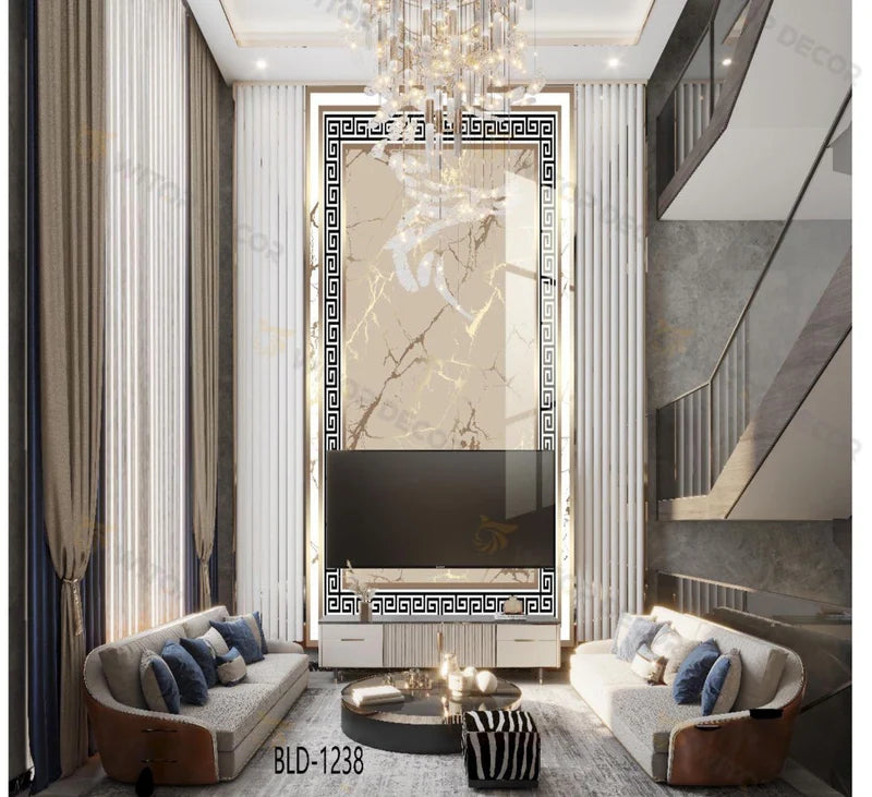Luxurious 3D PVC Marble Sheet Wall Panel