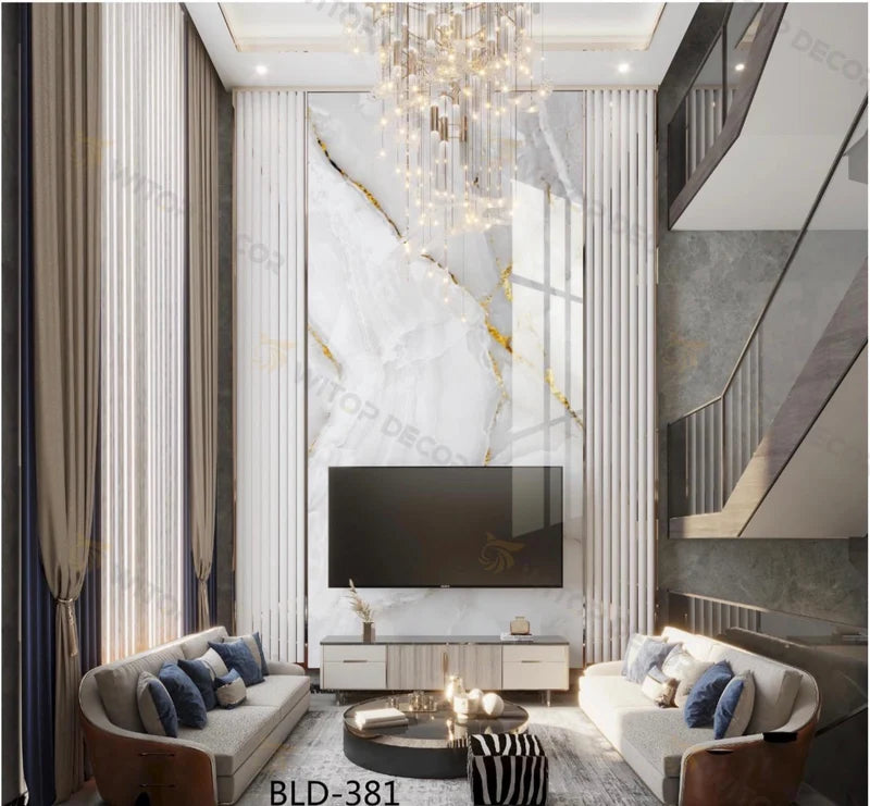 Luxurious 3D PVC Marble Sheet Wall Panel