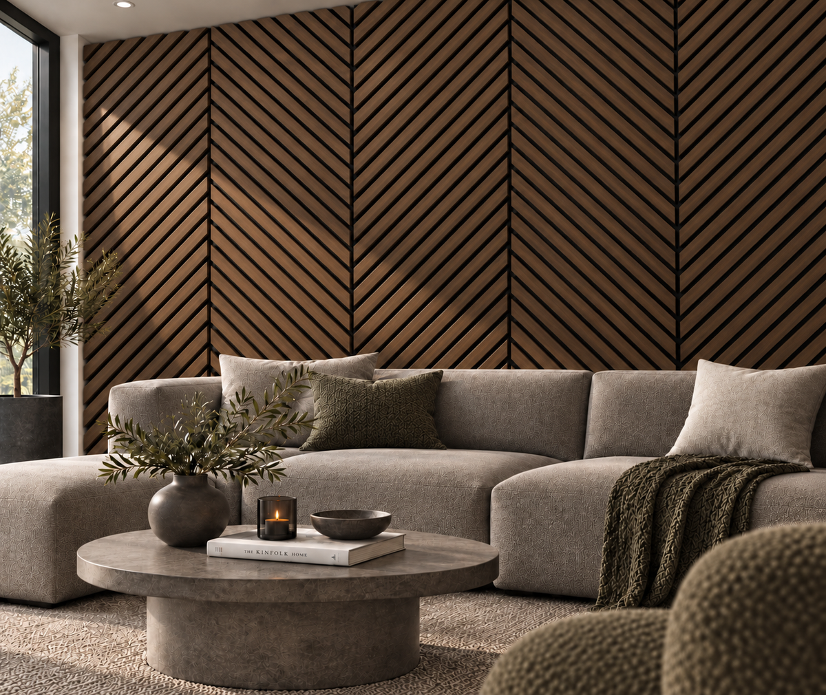 Wall Panel 15T Smoked Grey Acoustic 4-Pack