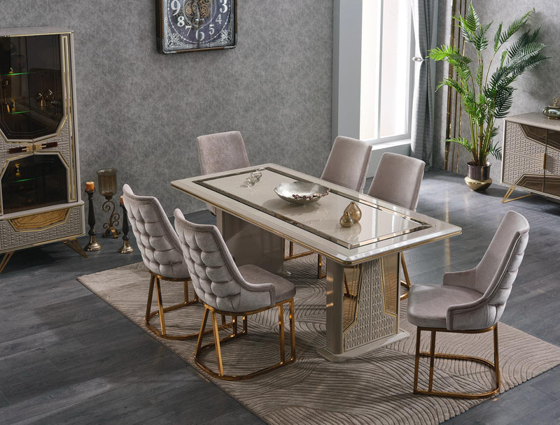 Milano Luxury Rectangular Dining Table | 150cm Modern Kitchen & Dining Room Centerpiece
