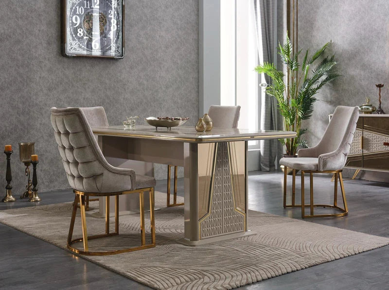 Milano Luxury Rectangular Dining Table | 150cm Modern Kitchen & Dining Room Centerpiece