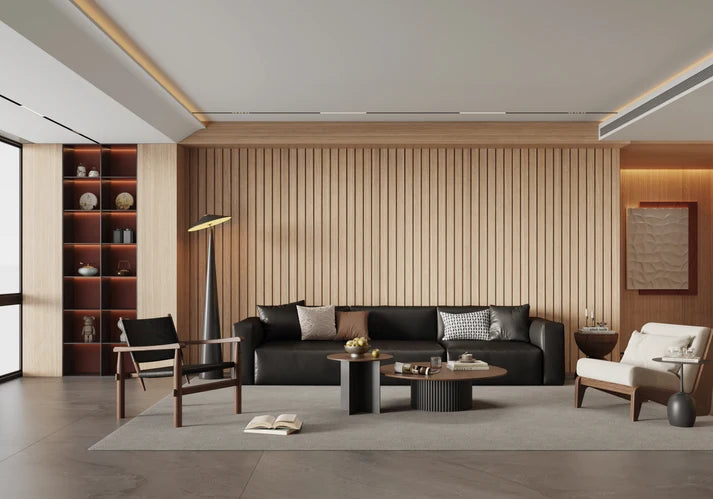 Premium Wood Effect Interlocking PVC Wall & Ceiling Panels (1-Pack/8 pcs)