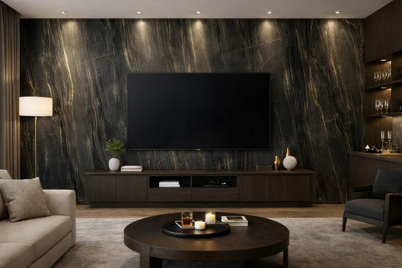 Luxury Art Glass & Marble Effect Wall Panel Sheet | ZS-3D031