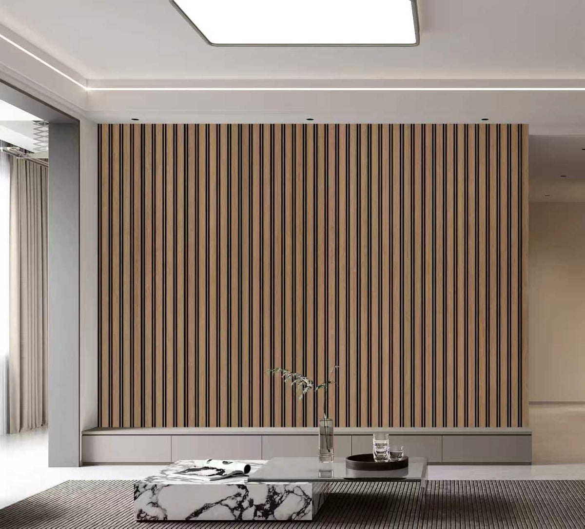 Wall Panel 64A Oak Effect PVC Wall & Ceiling Panels – 5.76m² Coverage (1-Pack/8 pcs)