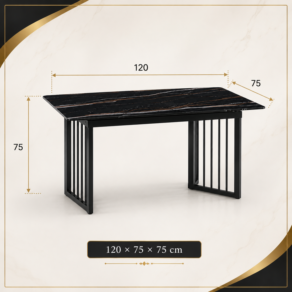Modern Stone & Marble-Effect Dining Table | Fixed & Extendable