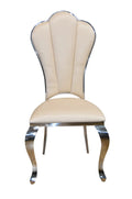 Luxurious Royal Crown Back Dining Chair with Metallic Frame