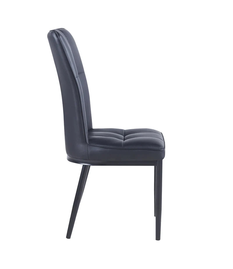 Modern Upholstered Dining Chair with Metal Legs