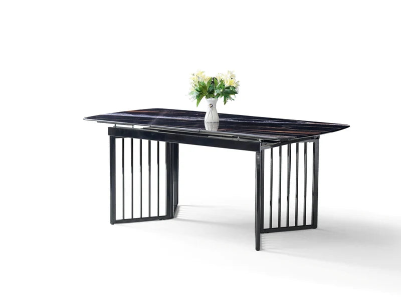 Modern Stone & Marble-Effect Dining Table | Fixed & Extendable