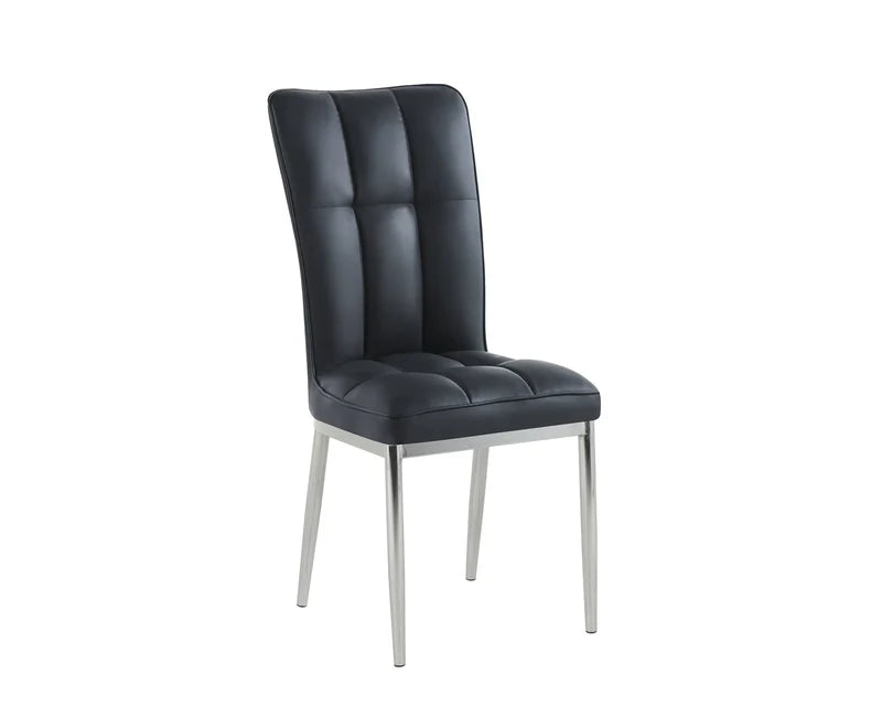 Modern Upholstered Dining Chair with Metal Legs