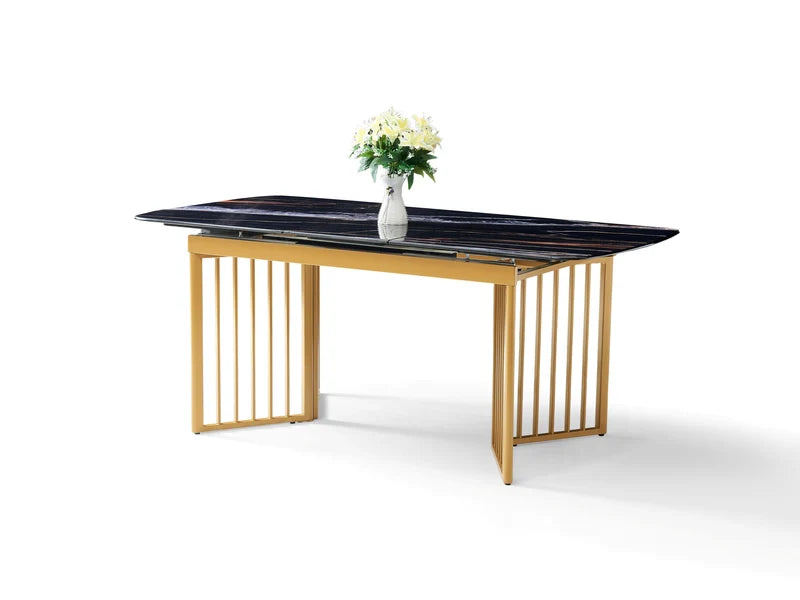 Modern Stone & Marble-Effect Dining Table | Fixed & Extendable