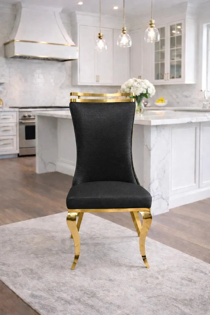 Greek Curved High Back Contemporary Dining Chair