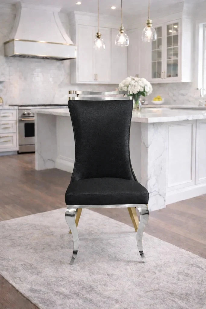 Greek Curved High Back Contemporary Dining Chair