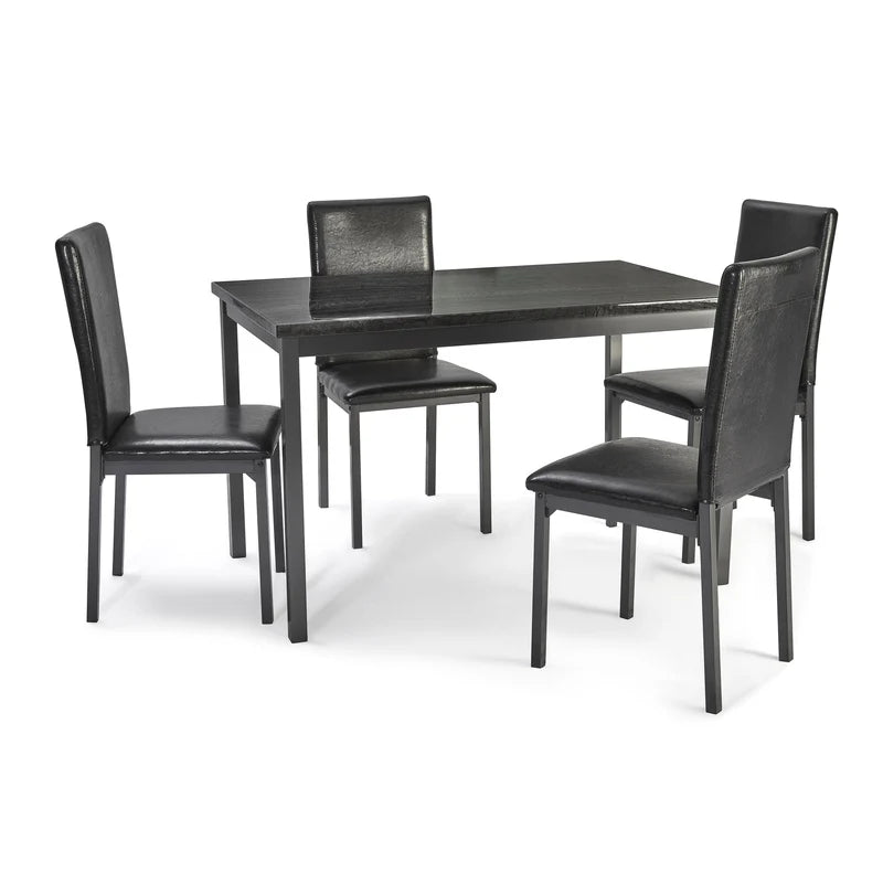 Ruby MDF Marble Effect Dining Table Set