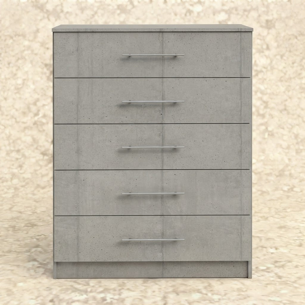 Budget 5-Drawer Tallboy Dresser, Bedroom Storage Cabinet