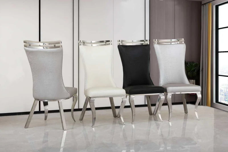 Greek Curved High Back Contemporary Dining Chair