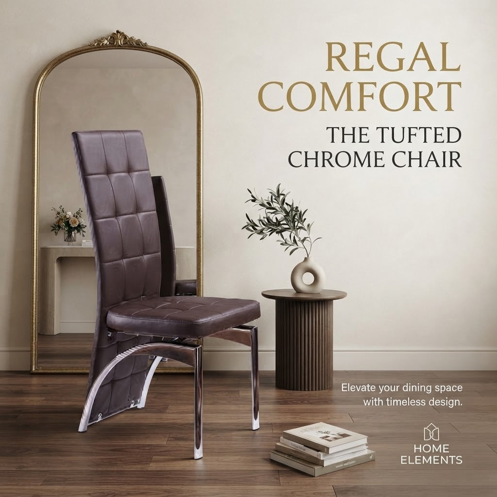 Modern High-Back Tufted Dining Chair