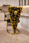 Geometric Lion-Knocker Luxury Dining Chair