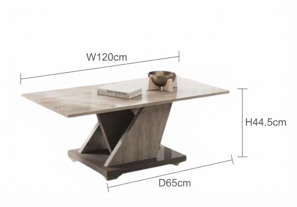 Modern Italian Style Coffee Table | High Gloss Rectangular Living Room Table