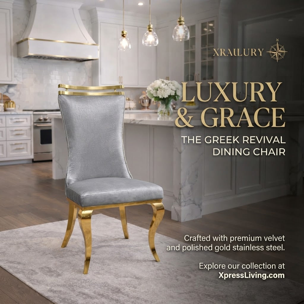Greek Curved High Back Contemporary Dining Chair