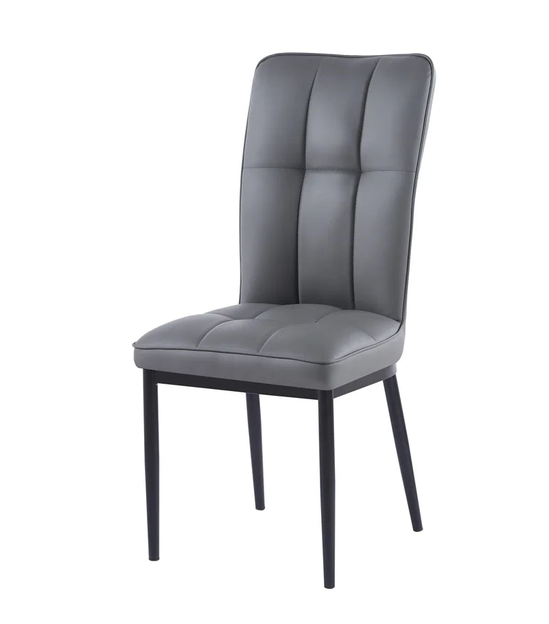 Modern Upholstered Dining Chair with Metal Legs
