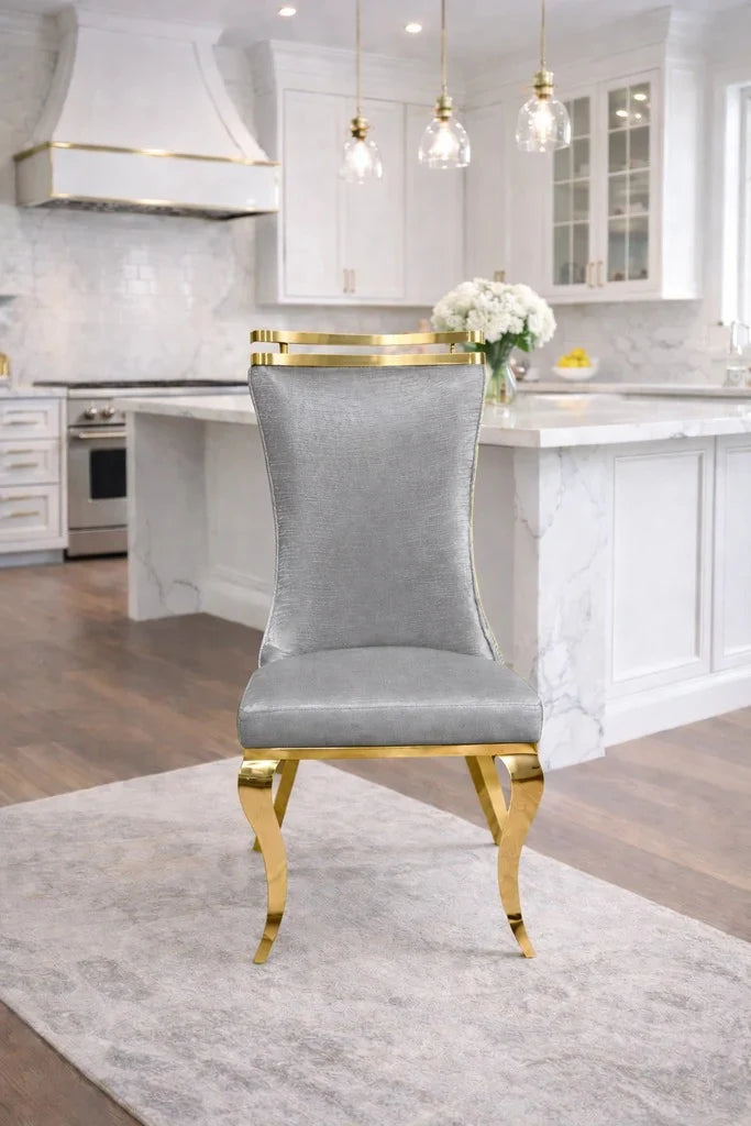 Greek Curved High Back Contemporary Dining Chair