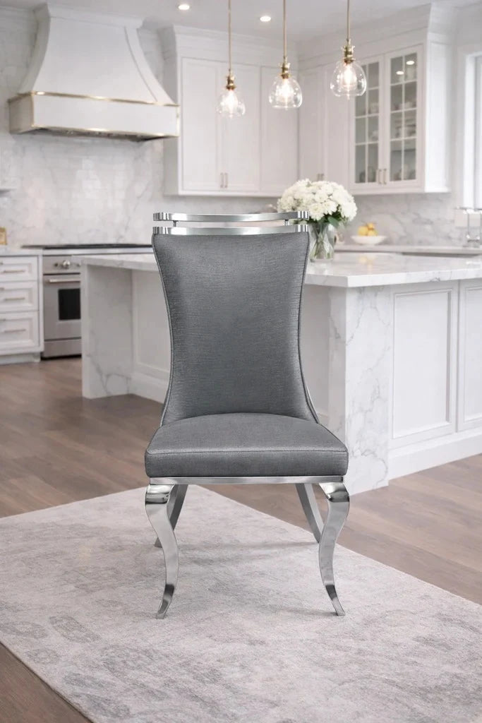 Greek Curved High Back Contemporary Dining Chair