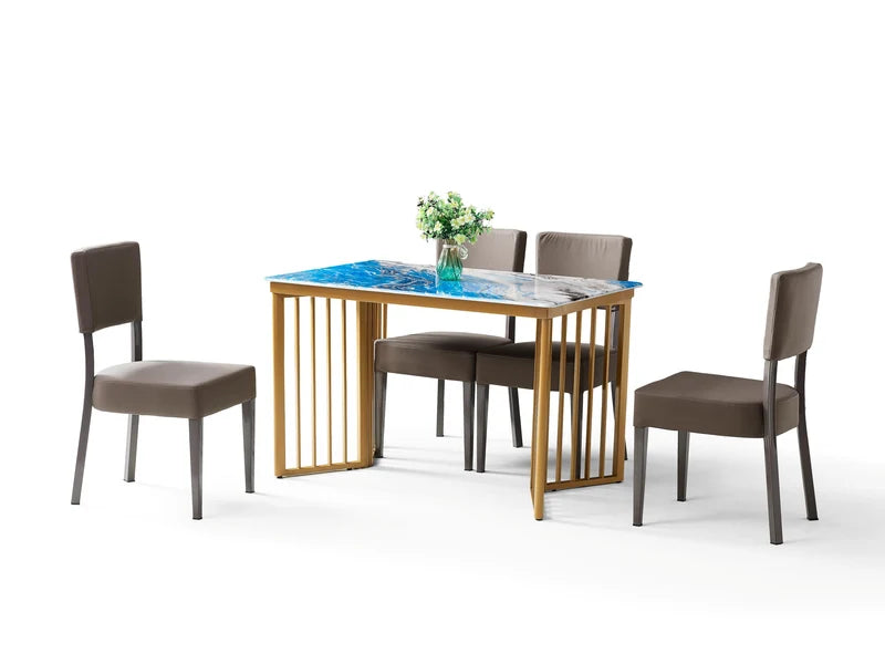 Modern Stone & Marble-Effect Dining Table | Fixed & Extendable