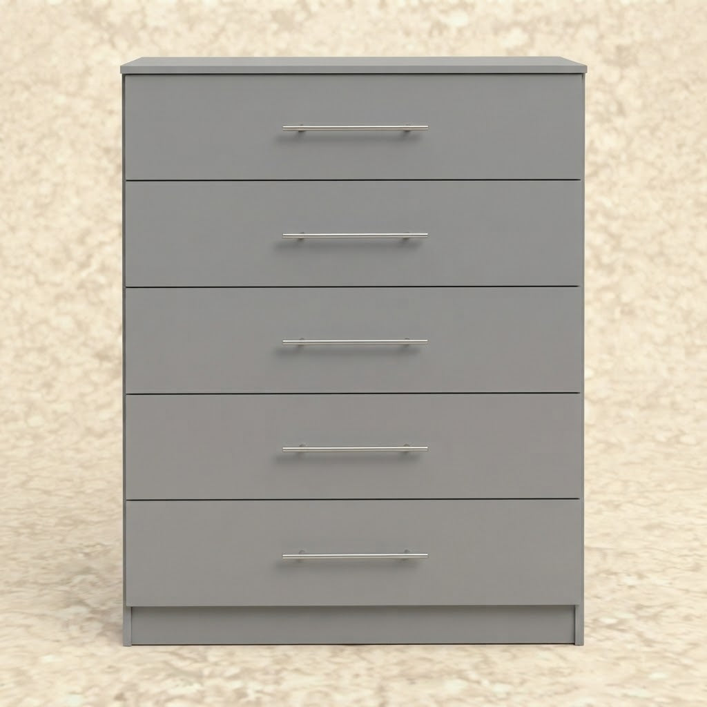 Budget 5-Drawer Tallboy Dresser, Bedroom Storage Cabinet